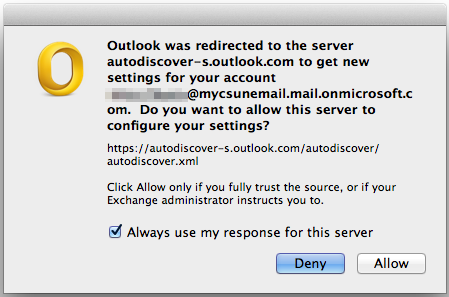 autodiscover s outlook for outlook for mac 2011